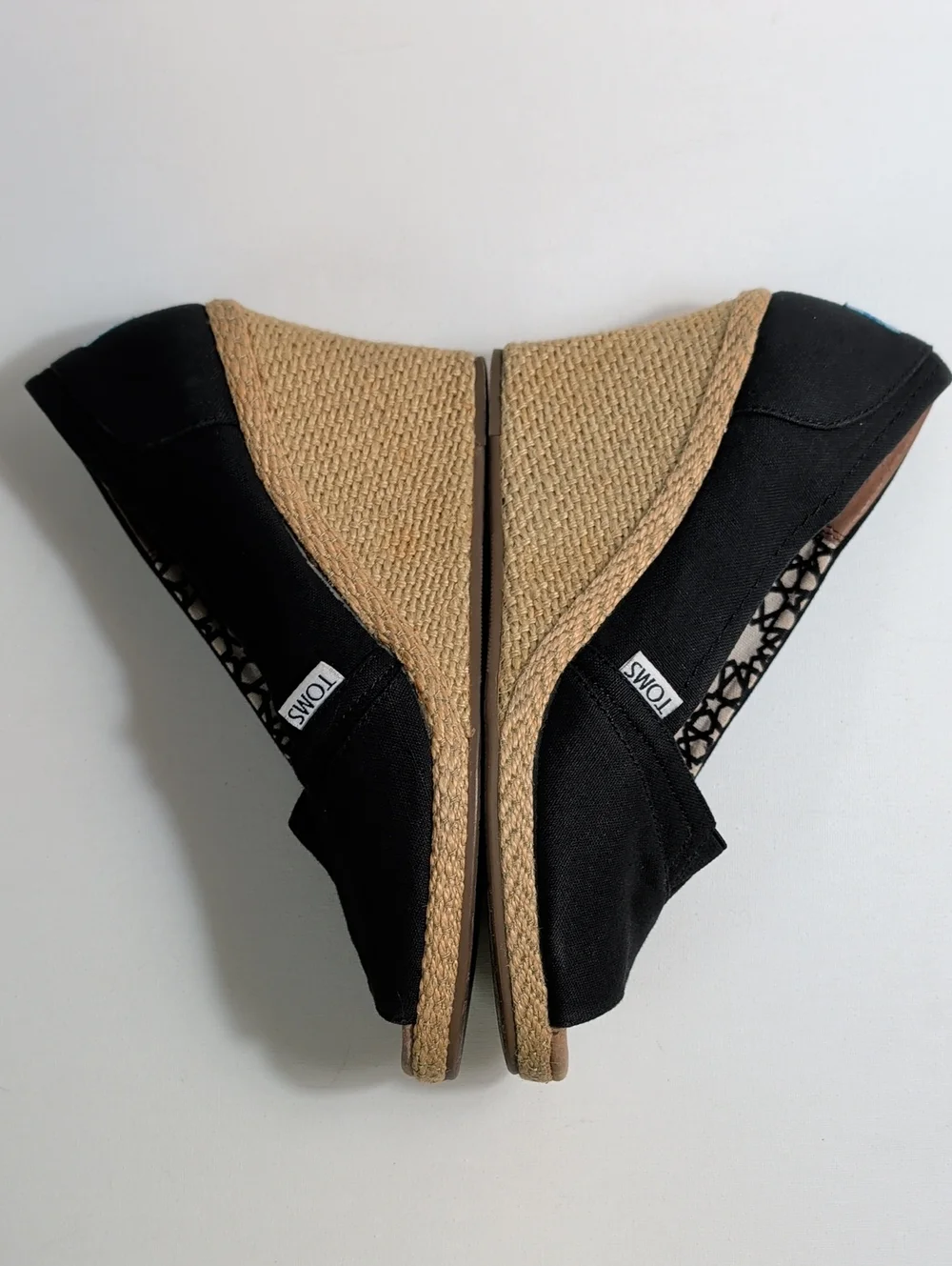 Toms Calypso Espadrille Jute Wedges Size 8